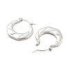 Twist Ring 304 Stainless Steel Hoop Earrings for Women EJEW-C067-04P-2