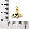Brass Micro Pave Cubic Zirconia Pendants KK-D009-02G-3