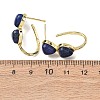 Valentine's Day Heart Natural Lapis Lazuli Stud Earrings EJEW-T053-01G-12-5
