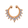 Alloy Crystal Rhinestone Hoop Nose Rings for Women Men WGB2B16-04-1