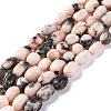 Natural Pink Zebra Jasper Beads Strands G-G146-A21-01-1