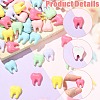 60Pcs 6 Colors Opaque Resin Cabochons RESI-CJZ0001-01-3