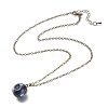 Glass Pendant Necklace NJEW-D281-B-02AB-2