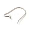 Tarnish Resistant 316 Surgical Stainless Steel Hoop Earrings Findings Kidney Ear Wires STAS-E009-6-3