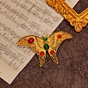 Retro Alloy Rhinestones Butterfly Brooches JEWB-S022-10A-1