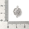 Brass Pave Clear Cubic Zirconia Connector Charms X-KK-G503-32P-3