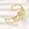 Stylish 304 Stainless Steel Cuff Bangles BJEW-K302-01A-G-3