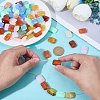 100Pcs Opaque Acrylic Beads MACR-SP0002-21-3