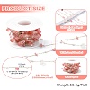 5M Natural Rose Quartz Nuggets & ABS Plastic Pearl Beaded Chains CHC-CJ0001-77-9