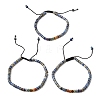 Natural Lapis Lazuli & Non-magnetic Hematite Beaded Adjustable Bracelets for Unisex BJEW-K251-09T-4