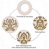 CREATCABIN Flat Round Wooden Tarot Plates DJEW-CN0001-21A-3