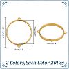 40Pcs Alloy Flat Round Open Back Bezel Connector Charms FIND-AR0006-68-2