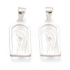 925 Sterling Silver Arch Shape with Virgin Pendants STER-N016-120S-3