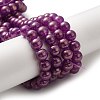 Spray Painted Glass Round Bead Strands X-DGLA-Q015-8mm-38-2