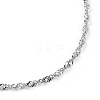 304 Stainless Steel Singapore Chain Necklaces NJEW-JN02930-01-2