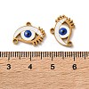 Evil Eye Themes 304 Stainless Steel Enamel Pendants STAS-B100-02G-01-3