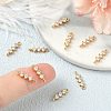 SHEGRACE Brass Pave Clear Cubic Zirconia Connector Charms XGRQ7H241-952G-4