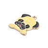 Animal Puppy Alloy Enamel Pendants FIND-V001-03G-06-2