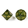 Metal Enlaced Glass Polyhedral Dice Set G-T122-75D-2