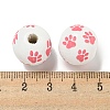 Printed Wood European Beads WOOD-G022-09E-3