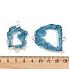 Dyed Natural Druzy Agate links G-R012-05S-05-3