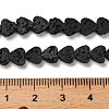 Synthetic Lava Rock Dyed Beads Strands G-R010-01F-4