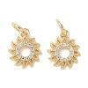 Brass Micro Pave Cubic Zirconia Pendants KK-D386-16G-01-1