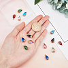 SUNNYCLUE 14Pcs 7 Colors Transparent Glass Pendants GLAA-SC0001-55-3