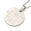 Non-Tarnish Constellation Pendant Necklaces LS-NJEW-S422-04P-09-2