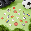 64Pcs 8 Styles Sports Goods Theme Alloy Enamel Pendants ENAM-ME0001-19-5