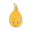 Rack Plating Brass Enamel Charms KK-B092-21G-02-1