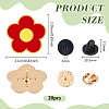 20Pcs Flower Alloy Enamel Brooch JEWB-FG0001-66-2