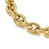 Ion Plating(IP) 304 Stainless Steel Oval Link Chain Bracelets for Men Women BJEW-G723-01G-2