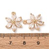 Brass Micro Pave Cubic Zirconia Pendants ZIRC-L105-06G-B04-3
