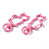Spray Painted Eco-Friendly Alloy Swivel Snap Hooks Clasps PALLOY-T080-16J-NR-3