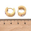 201 Stainless Steel Wide Huggie Hoop Earrings EJEW-D354-14G-5
