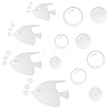 SUPERFINDINGS 2 Sets 2 Style Bubble Effect Acrylic Mirror Wall Stickers AJEW-FH0003-21B-1