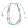 Glass Seed Beads Multi-strand Bracelets for Women PW-WGCDC20-04-1