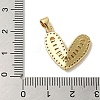 Brass Micro Pave Cubic Zirconia Pendants KK-C058-02G-4