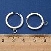 201 Stainless Steel Huggie Hoop Earrings Findings STAS-A167-01D-S-3