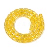 Electroplate Transparent Glass Beads Strands EGLA-Q132-03A-A03-2
