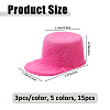 15Pcs 5 Colors EVA Craft Doll Hat DOLL-FH0001-06B-2