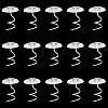 60Pcs Clear Acrylic Flat Round Head Iron Twist Pins FIND-SP0004-66-7