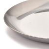 Non-Tarnish Flat Round 430 Stainless Steel Jewelry Display Plate STAS-P289-01P-3