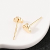Brass Clover Stud Earrings for Women EJEW-G441-06D-G-2