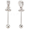 2Pcs 925 Sterling Silver Rhinestone Pendant Bails FIND-ME0001-74A-1