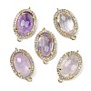 Natural Amethyst Faceted Oval Links G-B126-07G-09-1