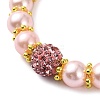 Glass Imitation Pearl Beaded Bracelets for Women BJEW-JB10034-02-3