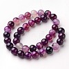 Natural Striped Agate/Banded Agate Beads Strands G-D845-01A-8mm-2