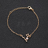 12 Constellations Alloy Rhinestone Link Bracelets WG43B2B-07-1